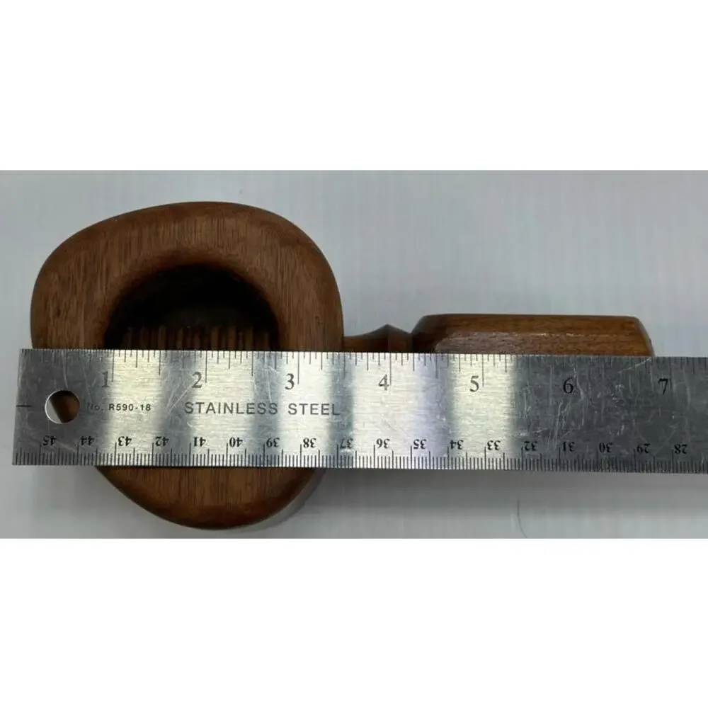 Vintage Teak Wood Nut Cracker‎ Screw Type Danish Mid Century Modern Barware